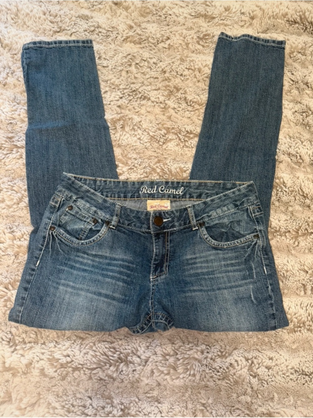 Red Camel Skinny Jeans in Medium Blue Wash